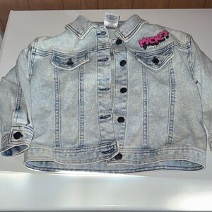 Disney Mickey Jean Jacket - Light Blue and Pink